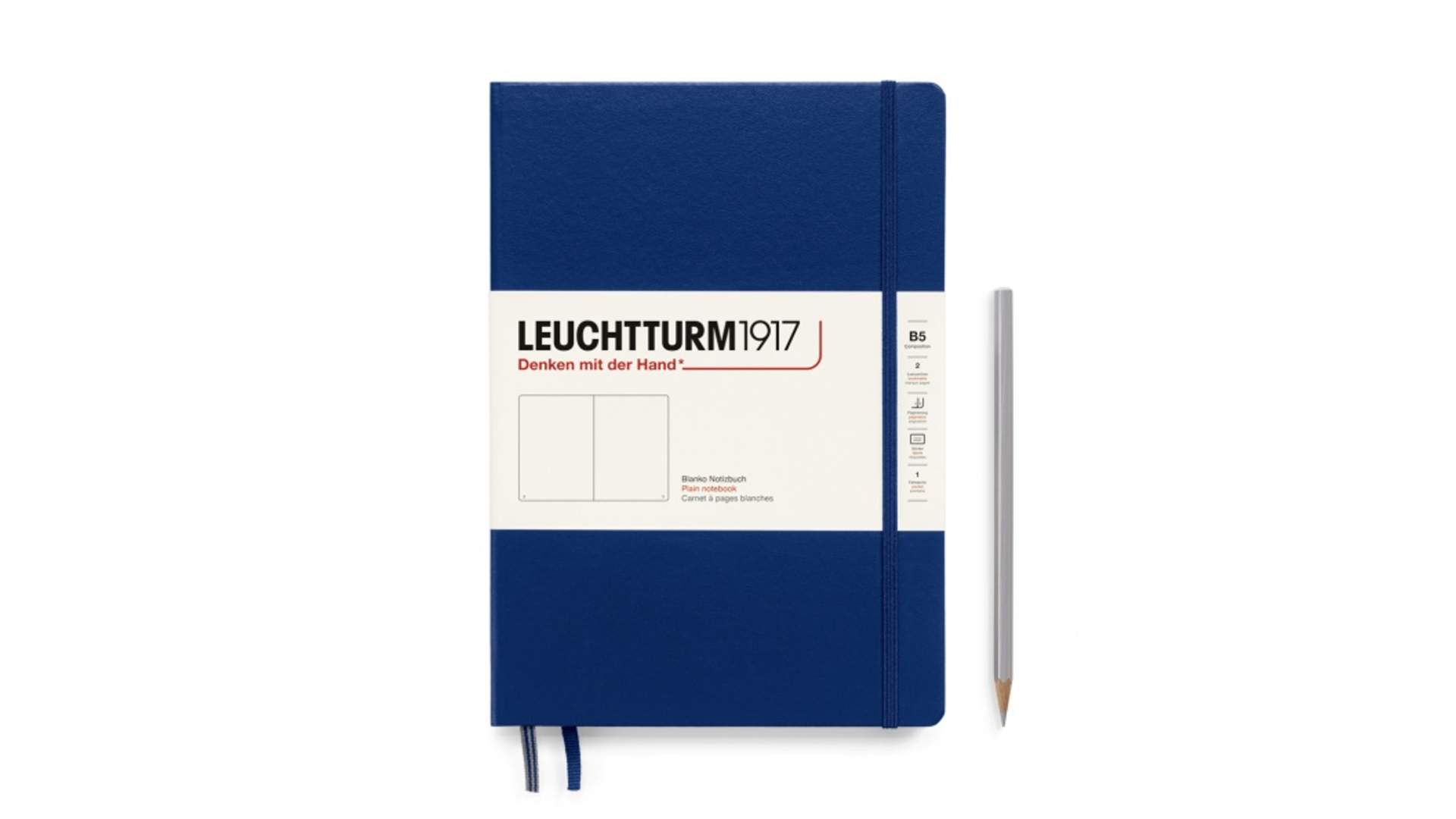Leuchtturm1917 Notatnik Composition B5 80 g, Granatowy, gładki