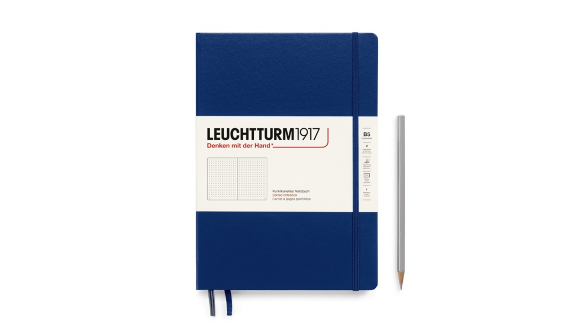 Leuchtturm1917 Notatnik Composition B5 80 g, Granatowy, kropka