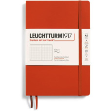Leuchtturm1917 Notatnik Medium A5 80 g, Fox Red, kropka (miękka okładka)