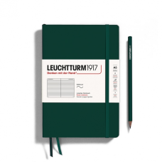 Leuchtturm1917 Notatnik Medium A5 80 g, Forest Green, linia (miękka okładka)
