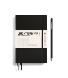 Leuchtturm1917 Notatnik Paperback B6+ 80 g, Czarny, kropka