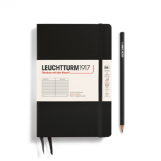 Leuchtturm1917 Notebook Paperback B6+ 80 g, Black, ruled