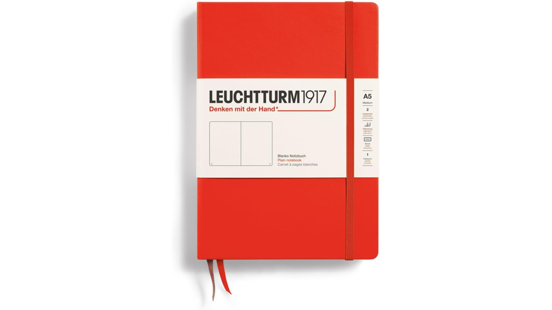 Leuchtturm1917 Notebook Medium A5 80 g, Lobster, plain