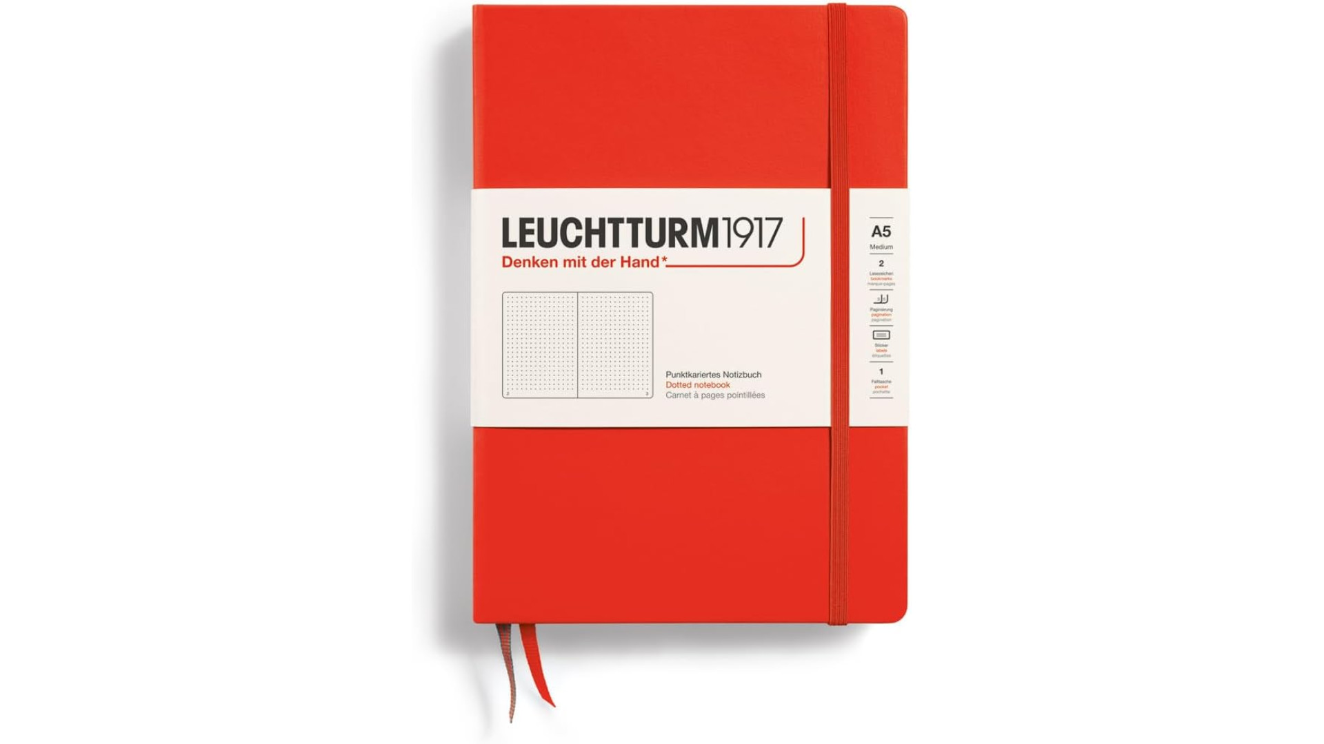 Leuchtturm1917 Notebook Medium A5 80 g, Lobster, dotted