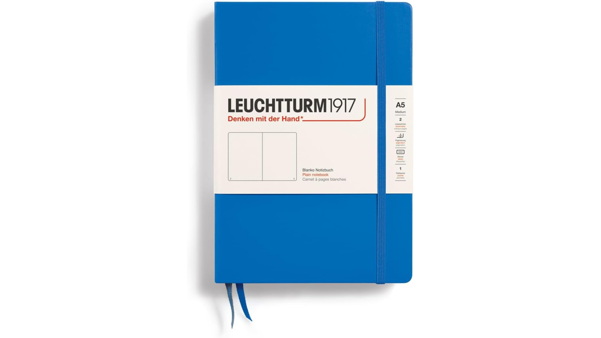 Leuchtturm1917 Notebook Medium A5 80 g, Sky, plain