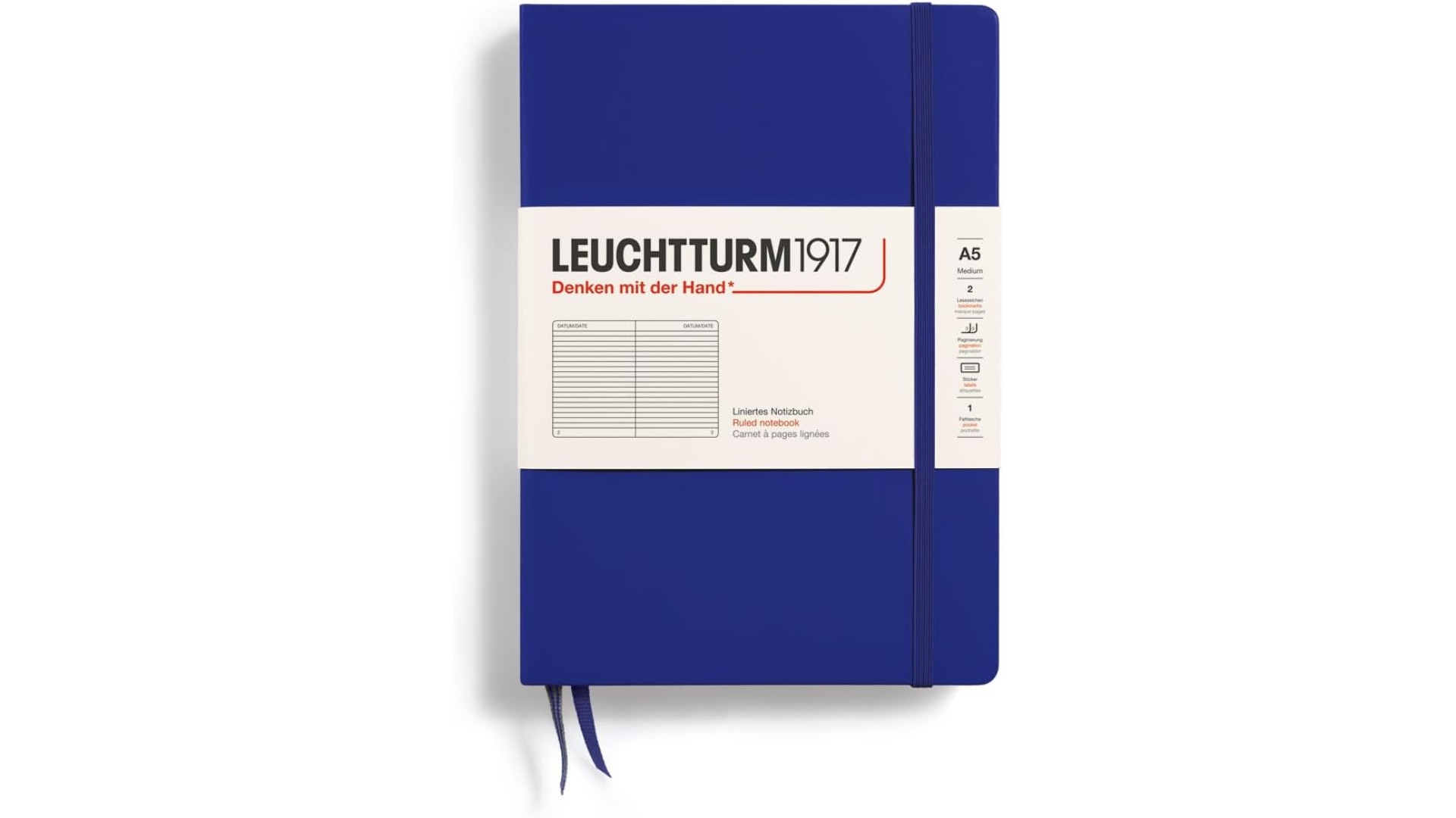 Leuchtturm1917 Notatnik Medium A5 80 g, Ink, linia