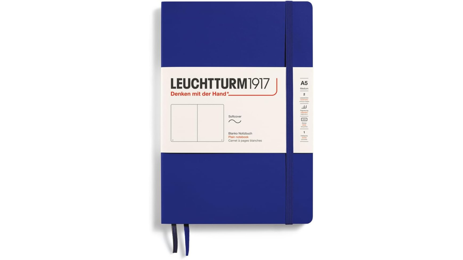Leuchtturm1917 Notatnik Medium A5 80 g, Ink, gładki (miękka okładka)