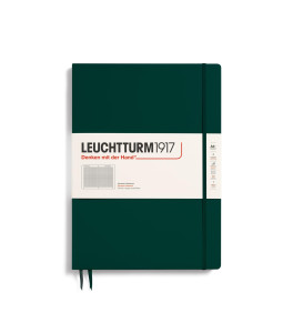 Leuchtturm1917 Notebook Master Slim A4+ 100 g, Forest Green, squared