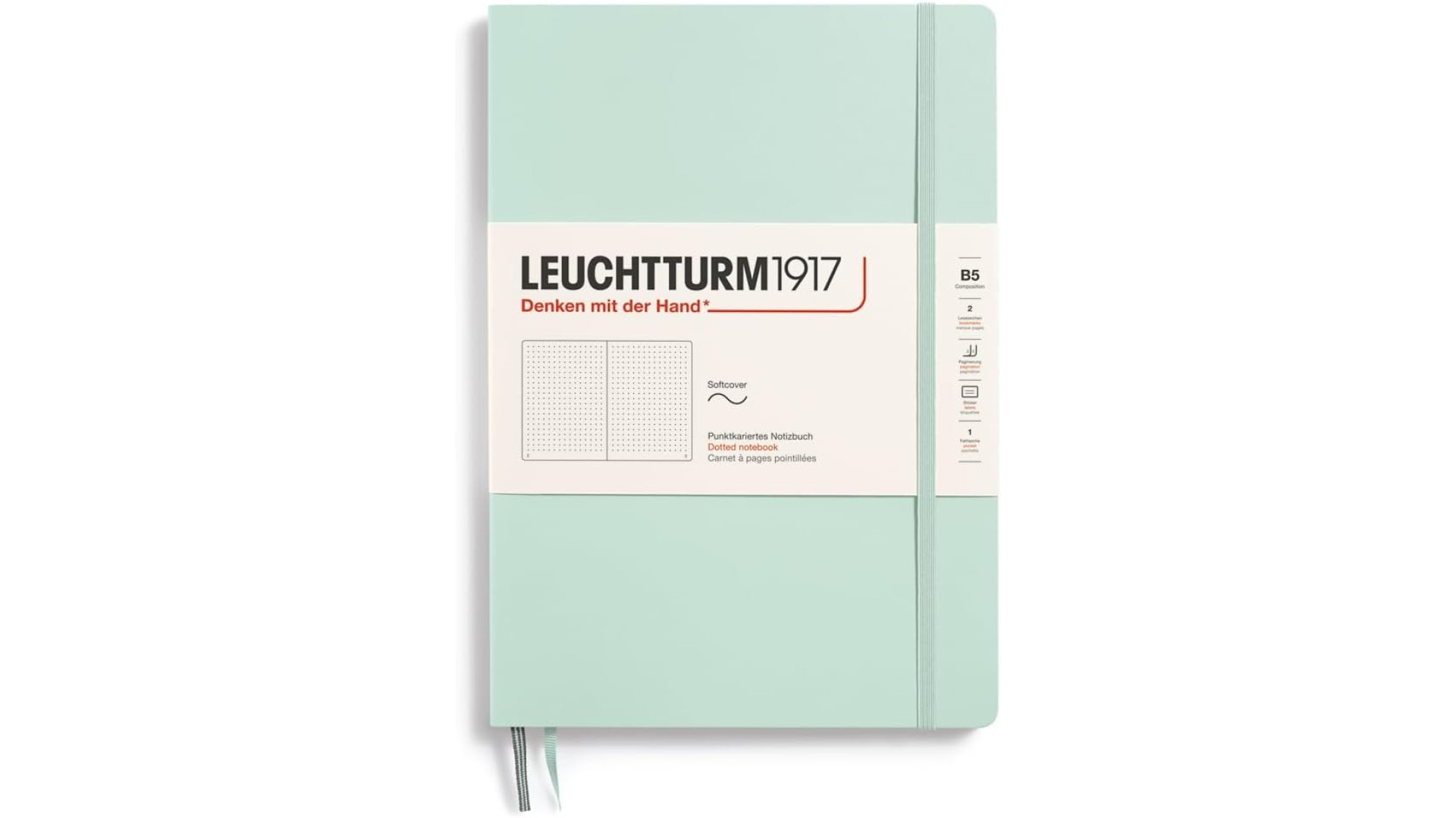 Leuchtturm1917 Notatnik Composition B5 80 g, Mint Green, kropka (miękka okładka)