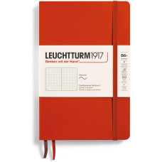 Leuchtturm1917 Notebook Paperback B6+ 80 g, Fox Red, dotted (soft cover)