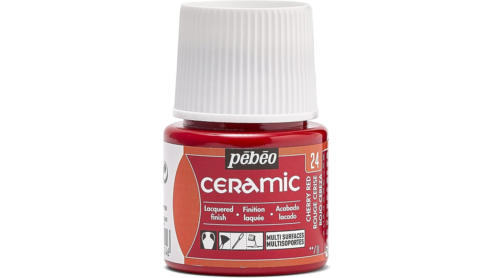 PEBEO Farba do ceramiki i szkła CERAMIC 45ml CHERRY RED