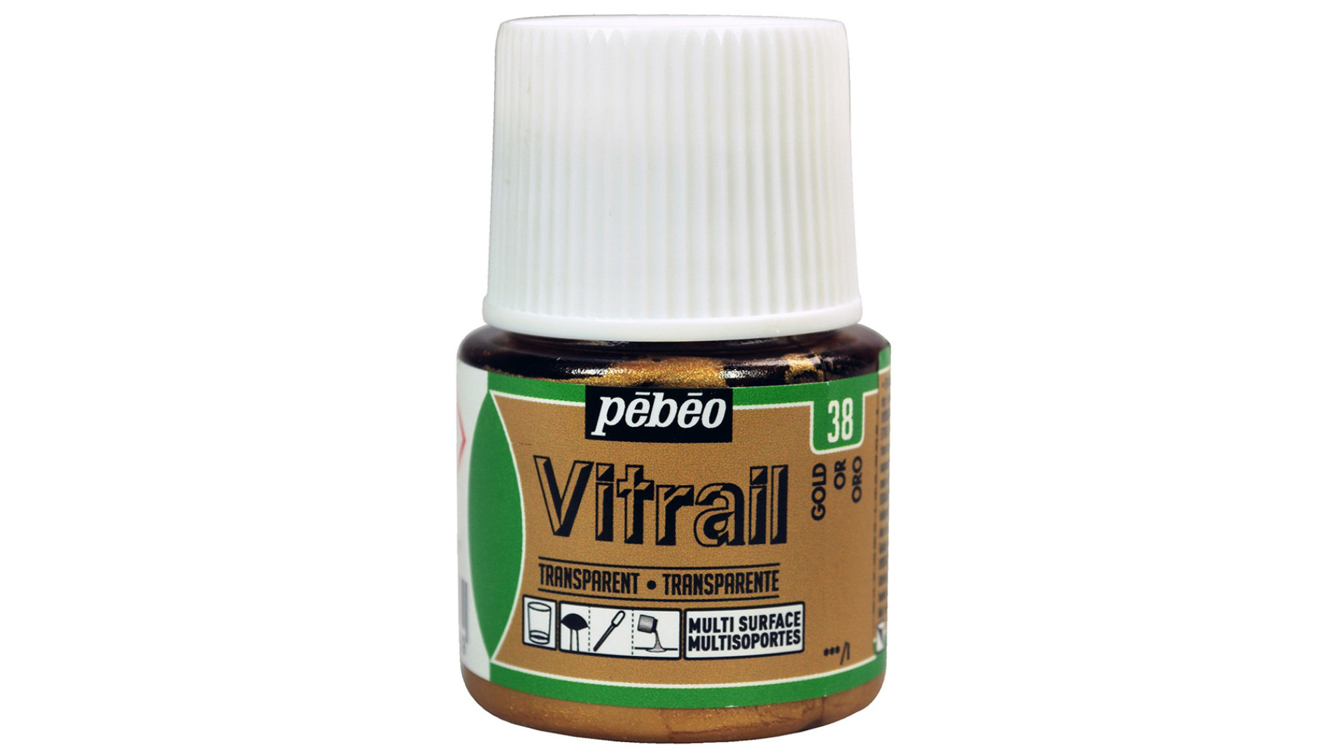 PEBEO Farba do szkła VITRAIL 45ml GOLD