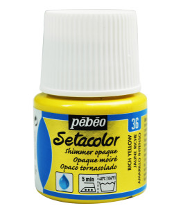 PEBEO SETACOLOR OPAQUE Fabric Paint 45ml SHIMMER RICH YELLOW