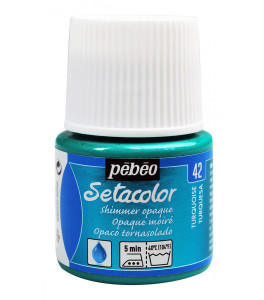 PEBEO SETACOLOR OPAQUE Fabric Paint 45ml SHIMMER TURQUOISE