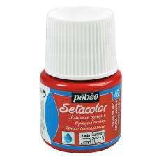 PEBEO Farba do tkanin SETACOLOR OPAQUE 45ml SHIMMER PASSION RED