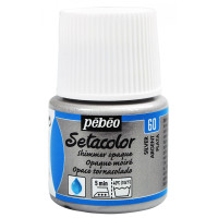 PEBEO Farba do tkanin SETACOLOR OPAQUE 45ml SHIMMER SILVER