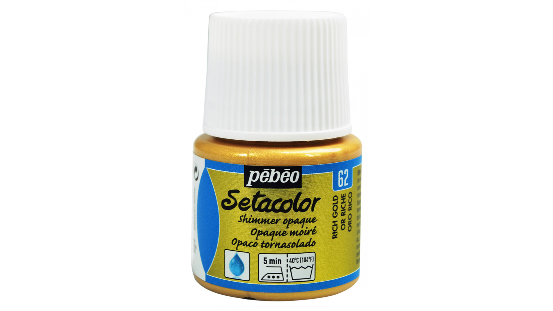 PEBEO Farba do tkanin SETACOLOR OPAQUE 45ml SHIMMER RICH GOLD