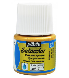 PEBEO SETACOLOR OPAQUE Fabric Paint 45ml SHIMMER RICH GOLD