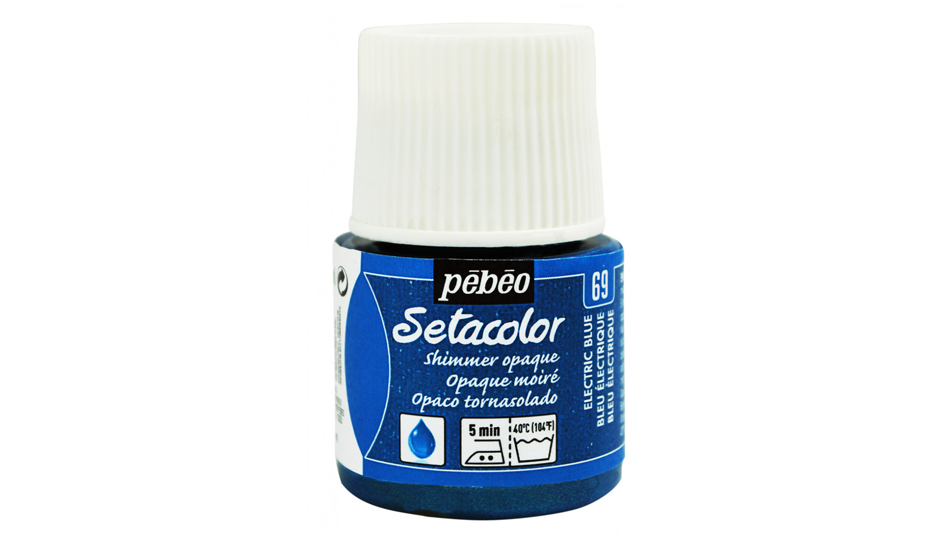 PEBEO Farba do tkanin SETACOLOR OPAQUE 45ml SHIMMER ELECTRIC BLUE