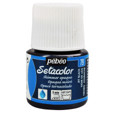 PEBEO Farba do tkanin SETACOLOR OPAQUE 45ml SHIMMER JET BLACK