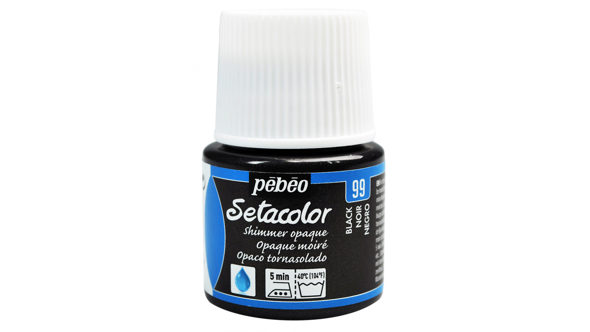 PEBEO Farba do tkanin SETACOLOR OPAQUE 45ml SHIMMER BLACK