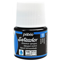 PEBEO Farba do tkanin SETACOLOR OPAQUE 45ml SHIMMER BLACK