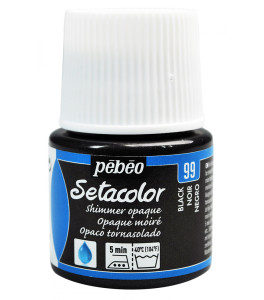 PEBEO Farba do tkanin SETACOLOR OPAQUE 45ml SHIMMER BLACK