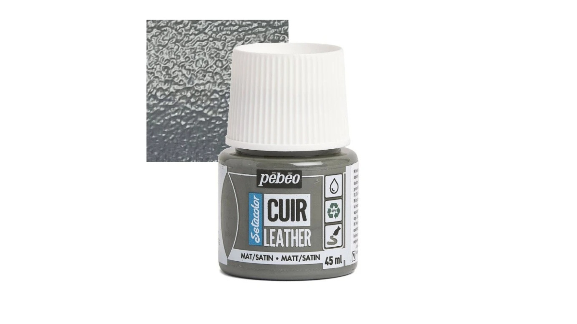 PEBEO SETACOLOR LEATHER Paint 45ml CONCRETE GREY