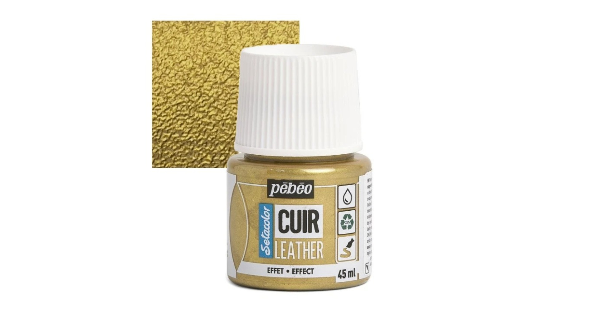PEBEO Farba do skór SETACOLOR LEATHER 45ml METAL GOLD