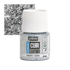 PEBEO Farba do skór SETACOLOR LEATHER 45ml GLITTER SILVER