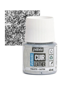 PEBEO Farba do skór SETACOLOR LEATHER 45ml GLITTER SILVER