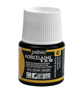 PEBEO Farba do porcelany P150 Porcelaine 45ml ANTHRACITE BLACK