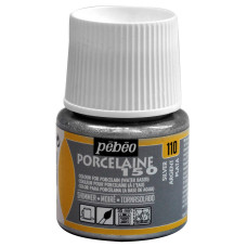 PEBEO Porcelain Paint P150 Porcelaine 45ml SHIMMER SILVER
