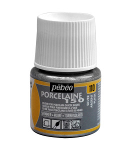 PEBEO Farba do porcelany P150 Porcelaine 45ml SHIMMER SILVER