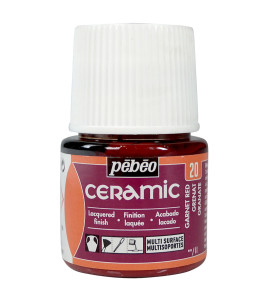 PEBEO Farba do ceramiki i szkła CERAMIC 45ml GARNET RED