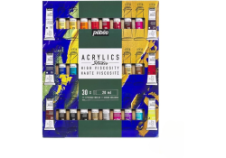 PEBEO Studio Acrylics Paint Set 30x20 ml + brush