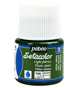 PEBEO SETACOLOR LIGHT Fabric Paint 45ml MOSS GREEN