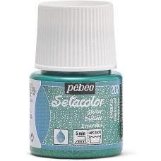 PEBEO Farba do tkanin SETACOLOR LIGHT 45ml GLITTER EMERALD