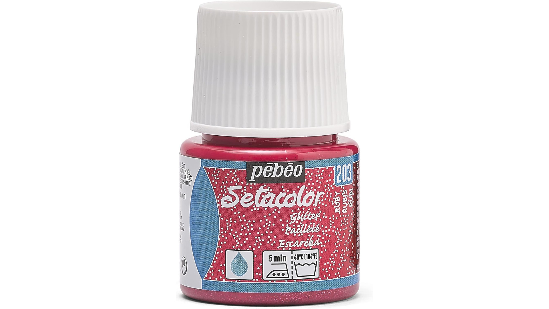 PEBEO Farba do tkanin SETACOLOR LIGHT 45ml GLITTER RUBY