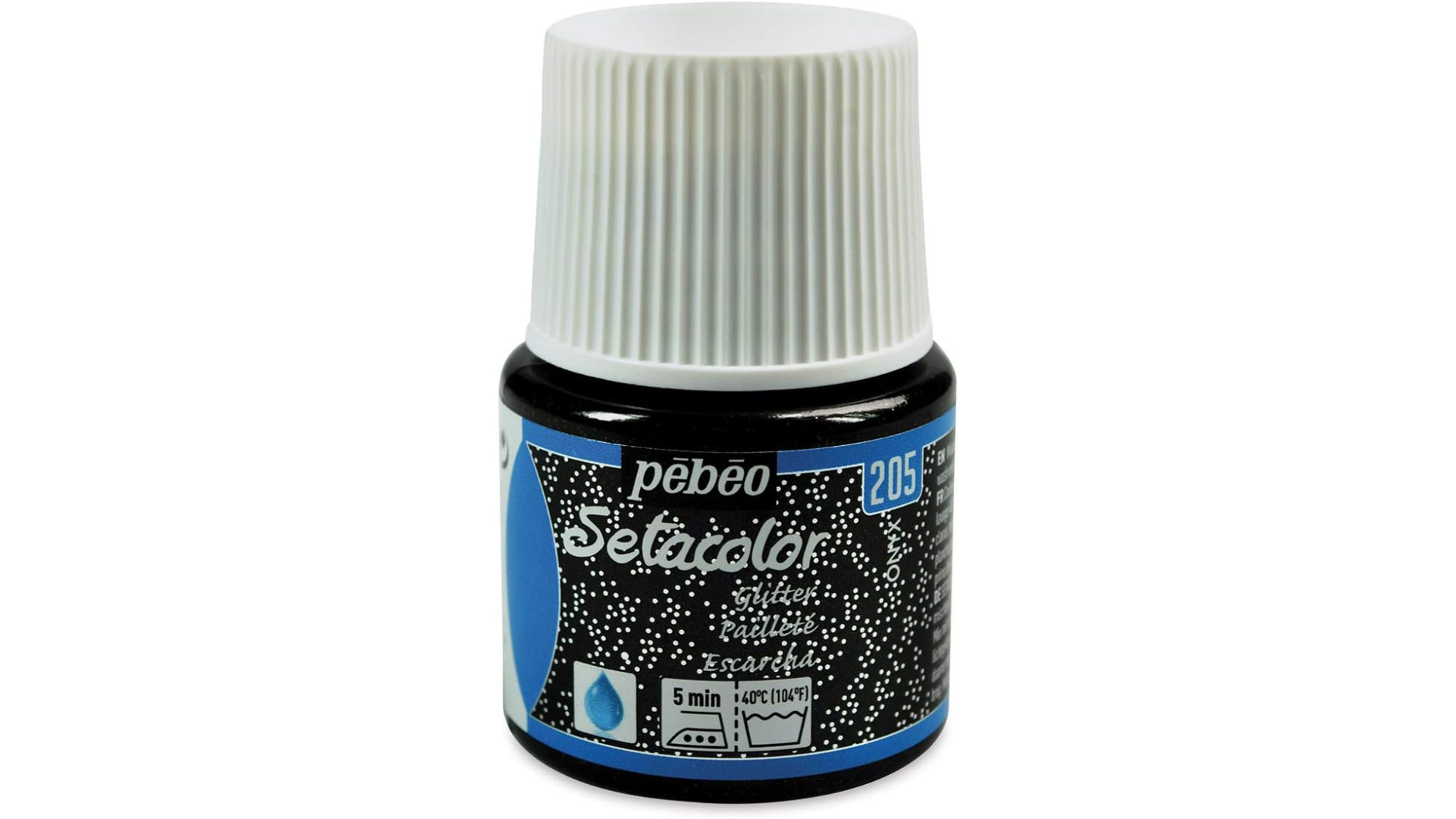 PEBEO Farba do tkanin SETACOLOR LIGHT 45ml GLITTER ONYX
