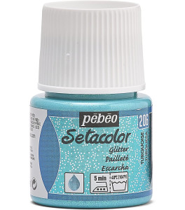 PEBEO Farba do tkanin SETACOLOR LIGHT 45ml GLITTER TURQUOISE