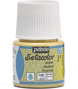 PEBEO SETACOLOR LIGHT Fabric Paint 45ml GLITTER GOLD