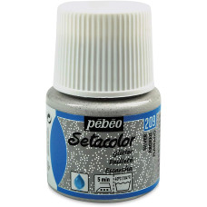 PEBEO Farba do tkanin SETACOLOR LIGHT 45ml GLITTER SILVER