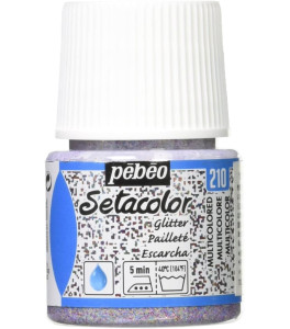 PEBEO SETACOLOR LIGHT Fabric Paint 45ml GLITTER MULTICOLORED