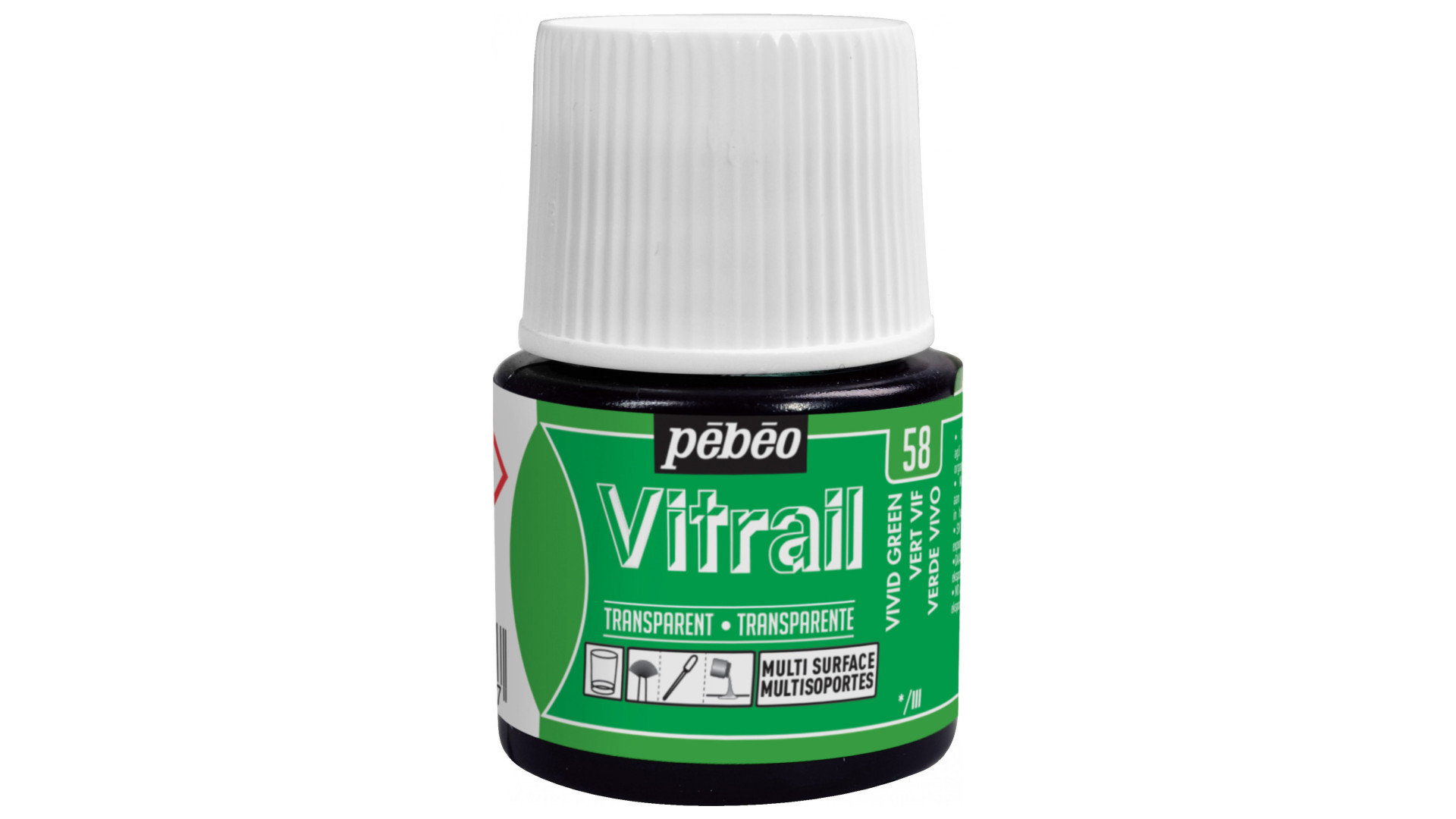 PEBEO Farba do szkła VITRAIL 45ml VIVID GREEN