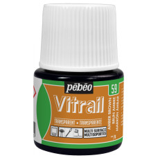 PEBEO VITRAIL Glass Paint 45ml AMBER BROWN