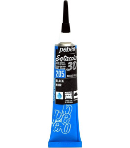 PEBEO Setacolor Fabric Outliner 20ml PERLE BLACK