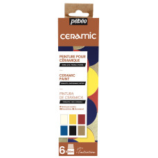 PEBEO CERAMIC Paint Set for Ceramics and Glass, 6 x 20ml