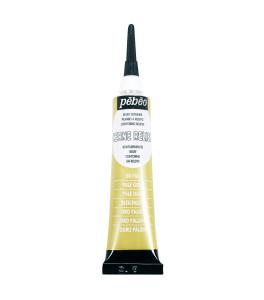 PEBEO Vitrail Cerne Relief Outliner paint PALE GOLD 20ml