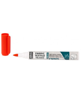 PEBEO Marker do tkanin jasnych 7A FABRIC Brush 1 mm RED